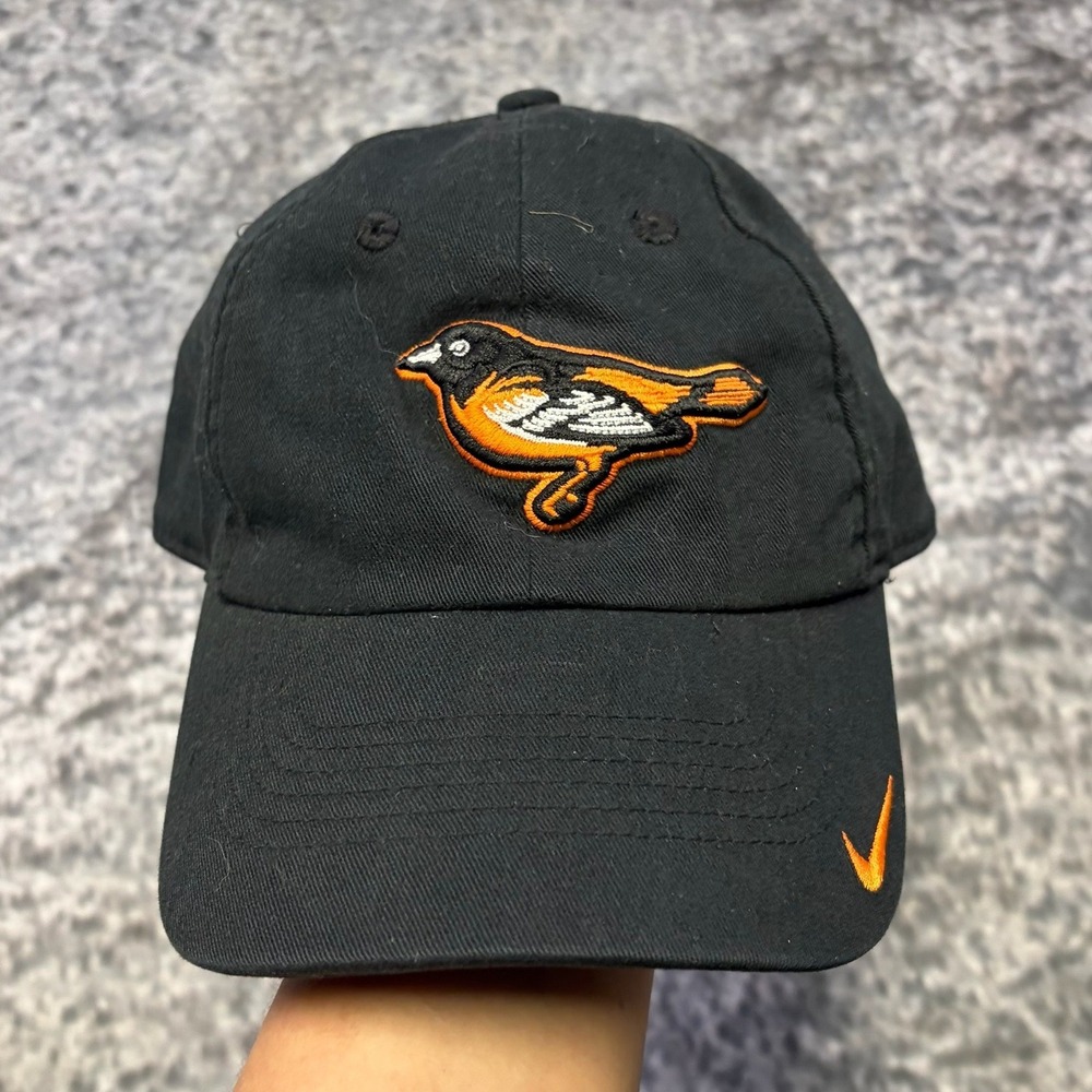 Baltimore Orioles Nike MLB Hat Adjustable Buckle Strap Black Swoosh Baseball